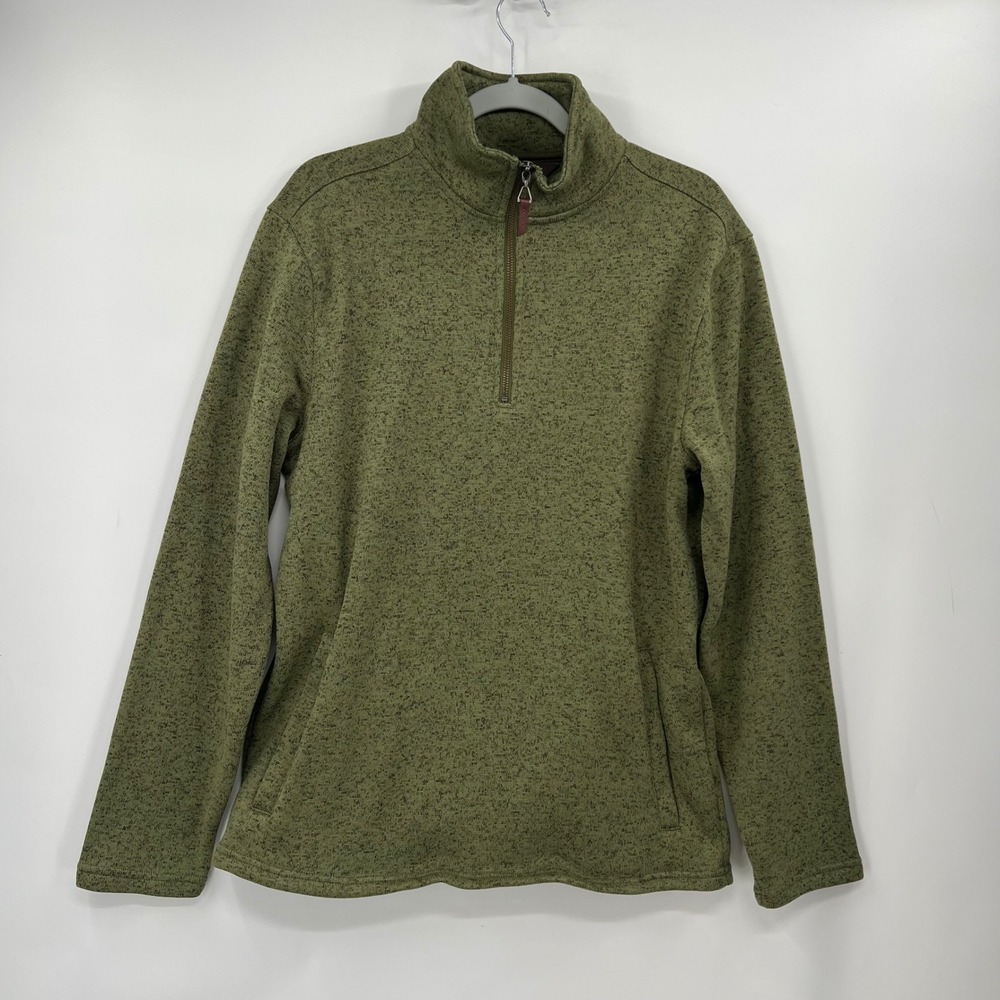 Mountain Khakis Mens Classic Fit 1/4 Zip‎ Pullover Sweater Green Heather Size S
